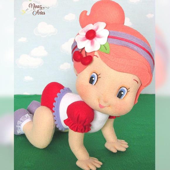 Boneca Cerejinha Baby - Tema Moranguinho Baby