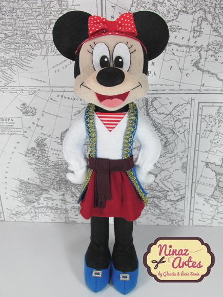 Boneca Minnie - Tema Mickey Pirata