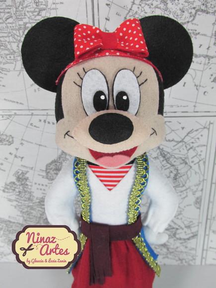 Boneca Minnie - Tema Mickey Pirata