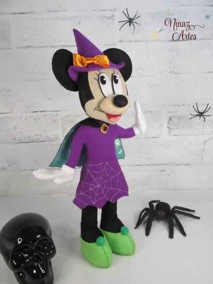 Boneca Minnie Bruxinha - Tema Halloween