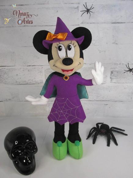 Boneca Minnie Bruxinha - Tema Halloween