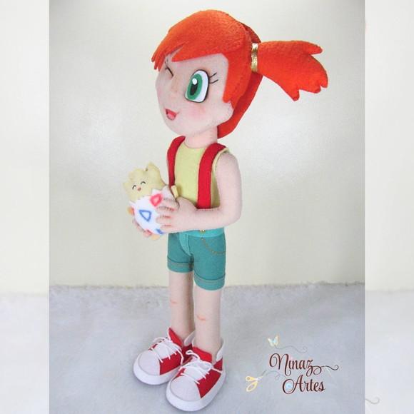 Boneca Misty com Togepi - Tema Pokémon