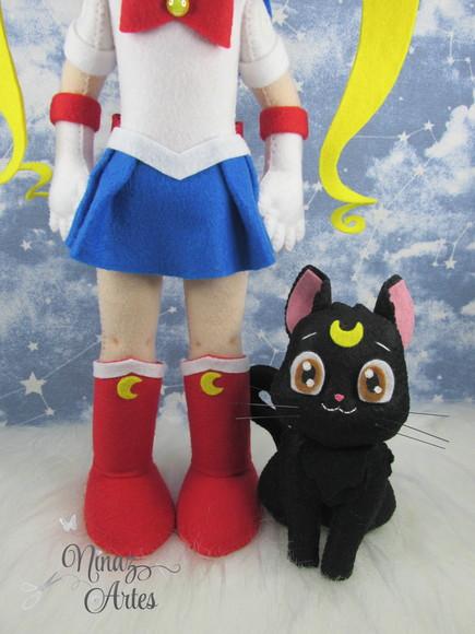 Boneca Sailor Moon com Luna - Tema Mangá
