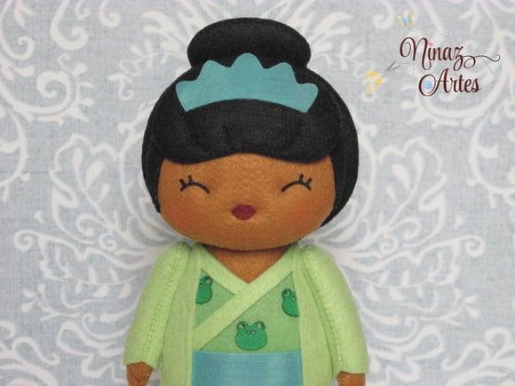 Boneca Tiana Kokeshi - Princesas - Tema Oriental