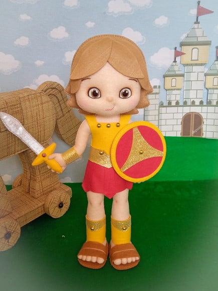 Boneco Aquiles - Tema Tróia - História de Helena