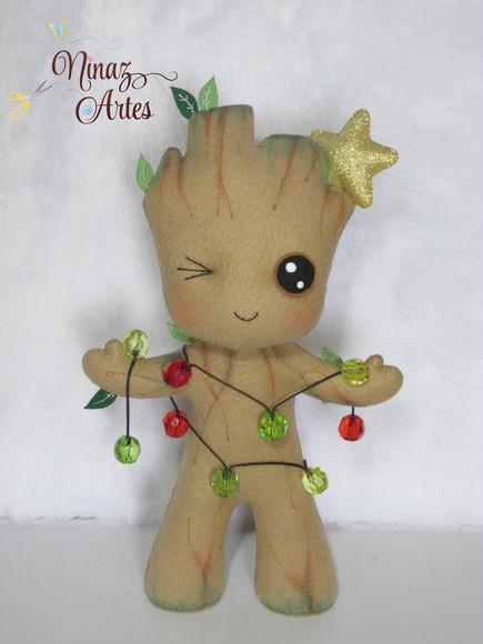 Boneco Baby Groot Natalino - Enfeite de Natal