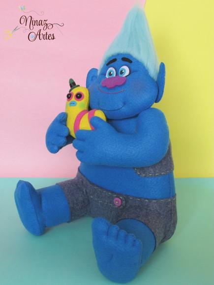 Boneco Biggie e Mrs. Dinkles - Tema Trolls
