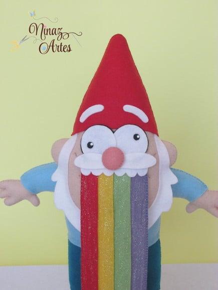 Boneco Duende do Arco Íris - Tema Gravity Falls
