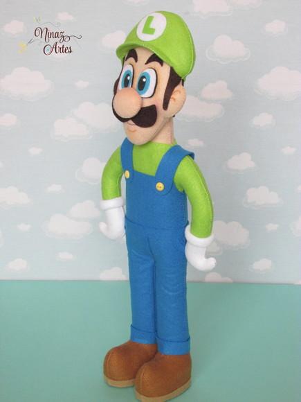 Boneco Luigi Bros - Tema Super Mario