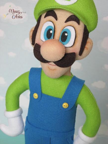 Boneco Luigi Bros - Tema Super Mario