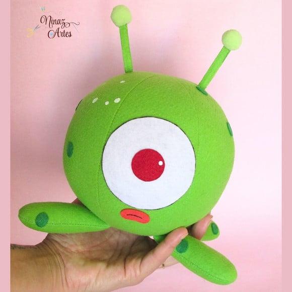 Boneco Marciano Verde - Tema Pocoyo