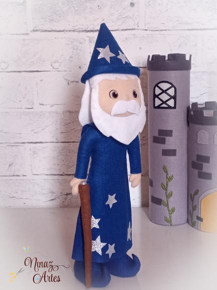 Boneco Merlin - Tema Rei Arthur - Era Medieval