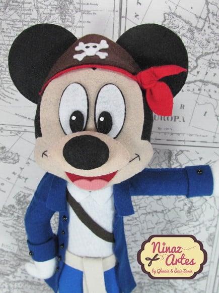 Boneco Mickey - Tema Mickey Pirata