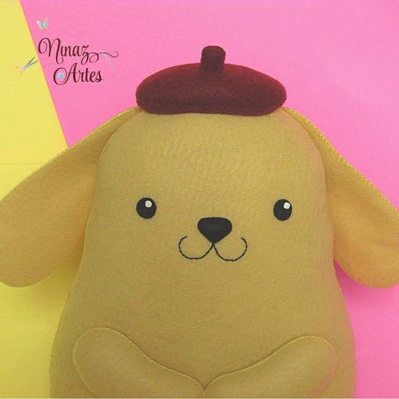 Boneco Pompompurin - Tema Hello Kitty