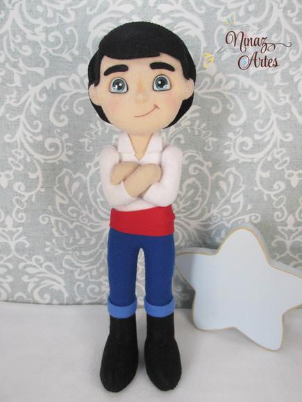 Boneco Príncipe Erick - Tema Princesa Sereia - Fundo do Mar