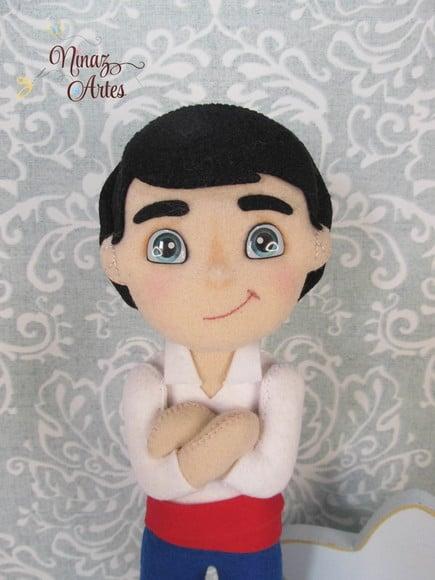 Boneco Príncipe Erick - Tema Princesa Sereia - Fundo do Mar