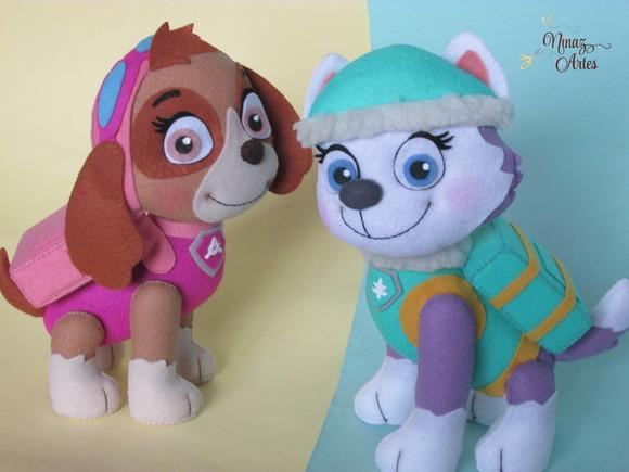 Bonecos Skye e Everest - Tema Patrulha Canina