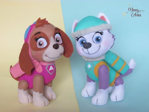 Bonecos Skye e Everest - Tema Patrulha Canina