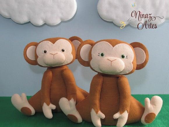 Casal de Macaquinhos - Tema Arca de Noé