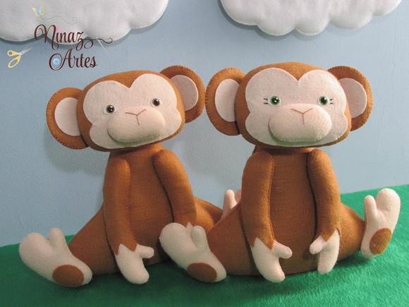 Casal de Macaquinhos - Tema Arca de Noé
