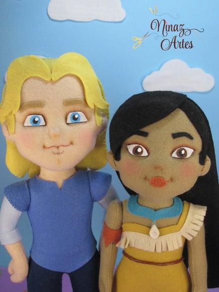 Casal Pocahontas e John - Tema Pocahontas