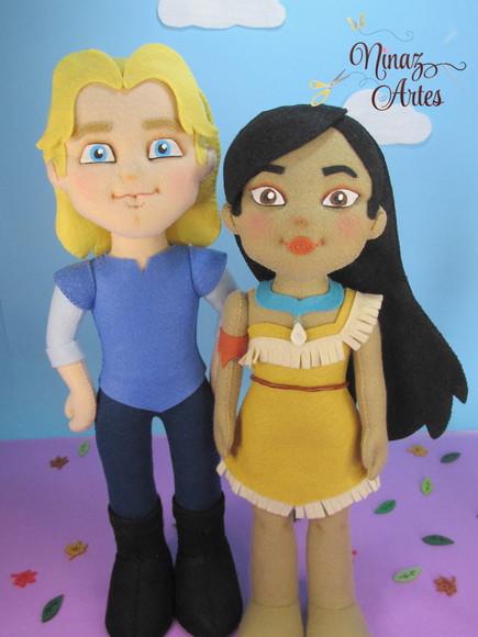 Casal Pocahontas e John - Tema Pocahontas
