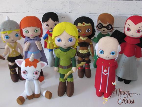 Caverna do Dragão - Kit com 9 Personagens