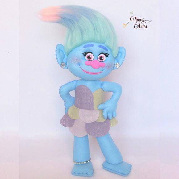 Cetim e Chenille - Tema Trolls