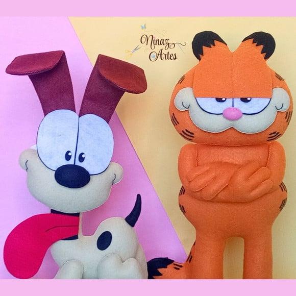 Dupla Garfield e Odie - Bonecos Decorativos