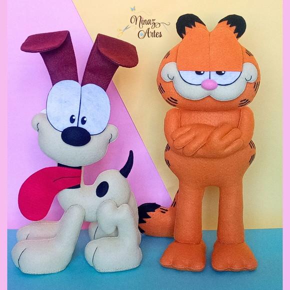Dupla Garfield e Odie - Bonecos Decorativos