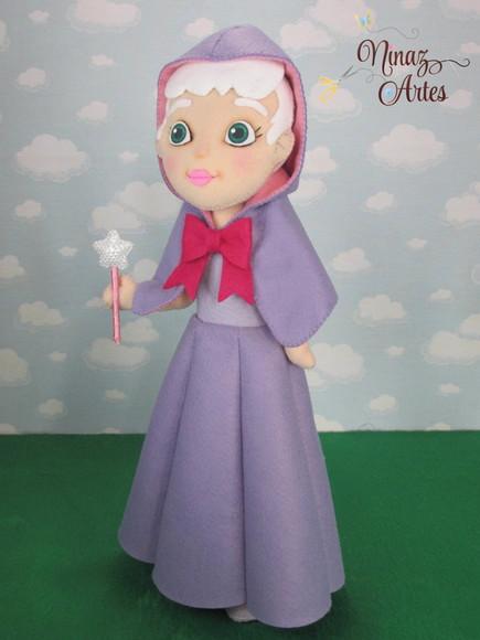 Fada Madrinha - Tema Cinde Rela Boneca em Feltro