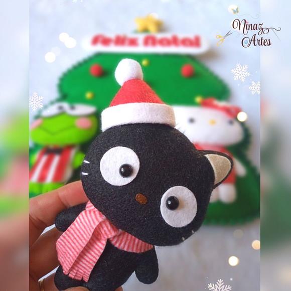 Enfeite de Porta Hello Kitty - Decoração de Natal