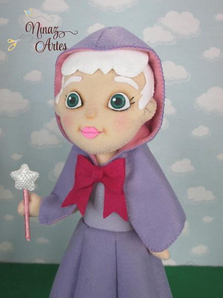 Fada Madrinha - Tema Cinde Rela Boneca em Feltro