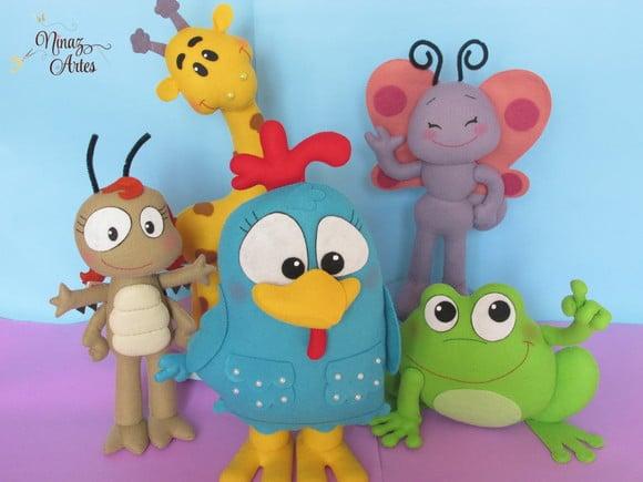 Galinha Pintadinha - Kit com 5 Personagens