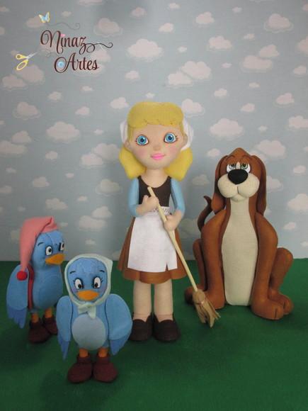 Gata Borralheira - Tema Cinde Rela - Kit com 4 Personagens