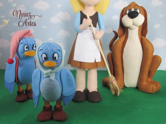 Gata Borralheira - Tema Cinde Rela - Kit com 4 Personagens