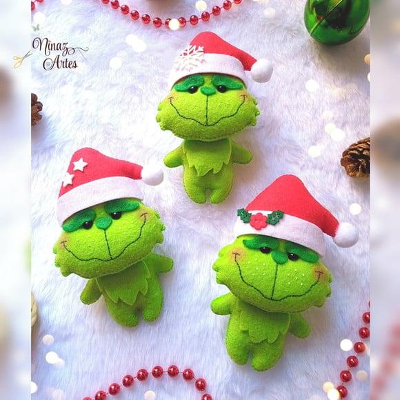 Grinch - Kit com 3 Pingentes de Natal