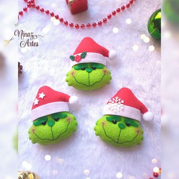 Grinch - Kit com 3 Pingentes de Natal