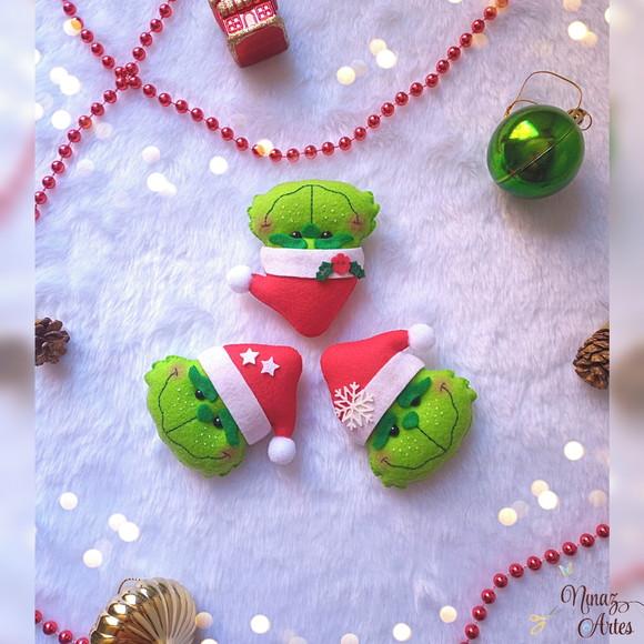 Grinch - Kit com 3 Pingentes de Natal