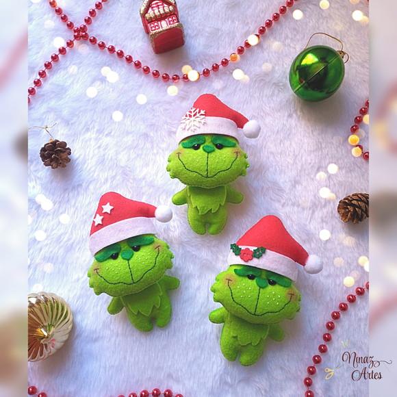 Grinch - Kit com 3 Pingentes de Natal