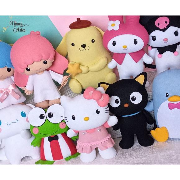 Kit com 10 Bonecos - Tema Hello Kitty