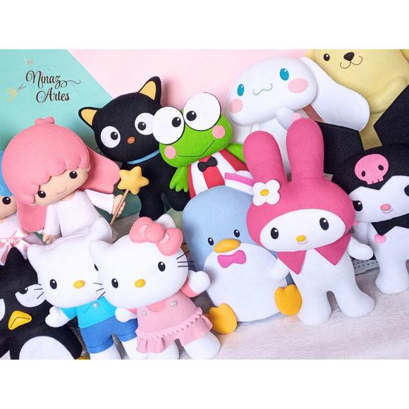 Kit com 12 Bonecos - Tema Hello Kitty