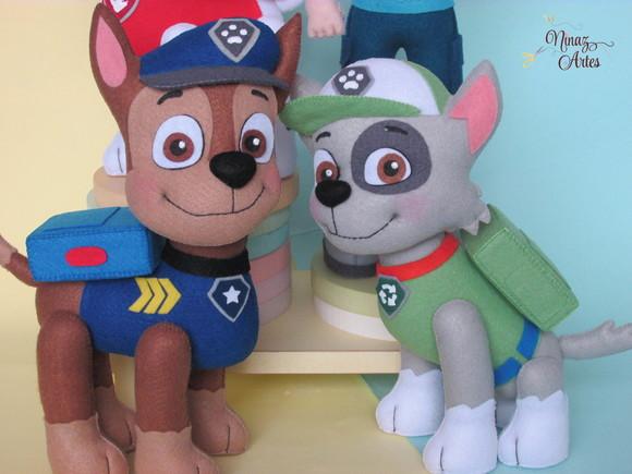 Kit com 4 Bonecos - Tema Patrulha Canina