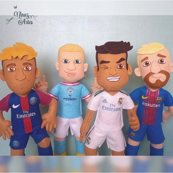 Kit com 4 Craques - Jogadores do Futebol