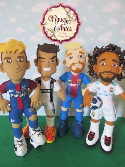 Kit com 4 Craques - Jogadores de Futebol