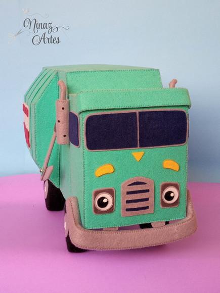 Kit com 4 Bonecos Decorativos -Tema Zé Coleta/ Trash Truck