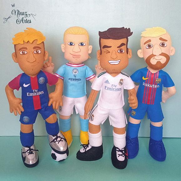 Kit com 4 Craques - Jogadores do Futebol
