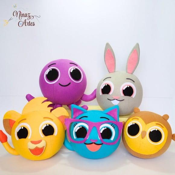 Kit com 5 Bonecos - Tema Bolofofos