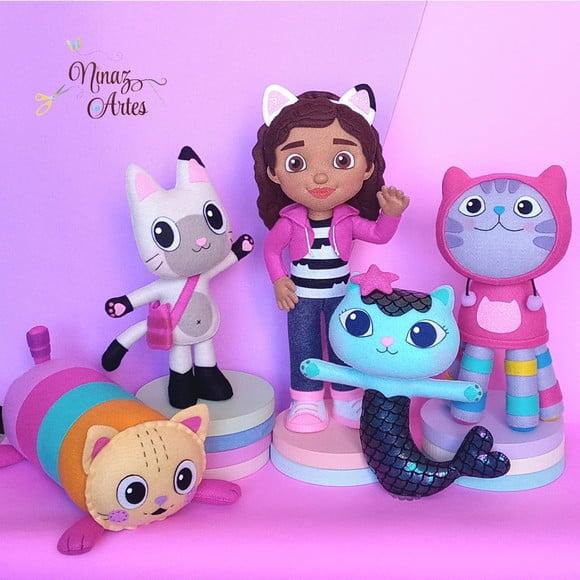 Kit com 5 Bonecos - Tema a Casa Mágica da Gabby