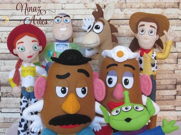 Kit com 7 Bonecos - Tema Toy Story
